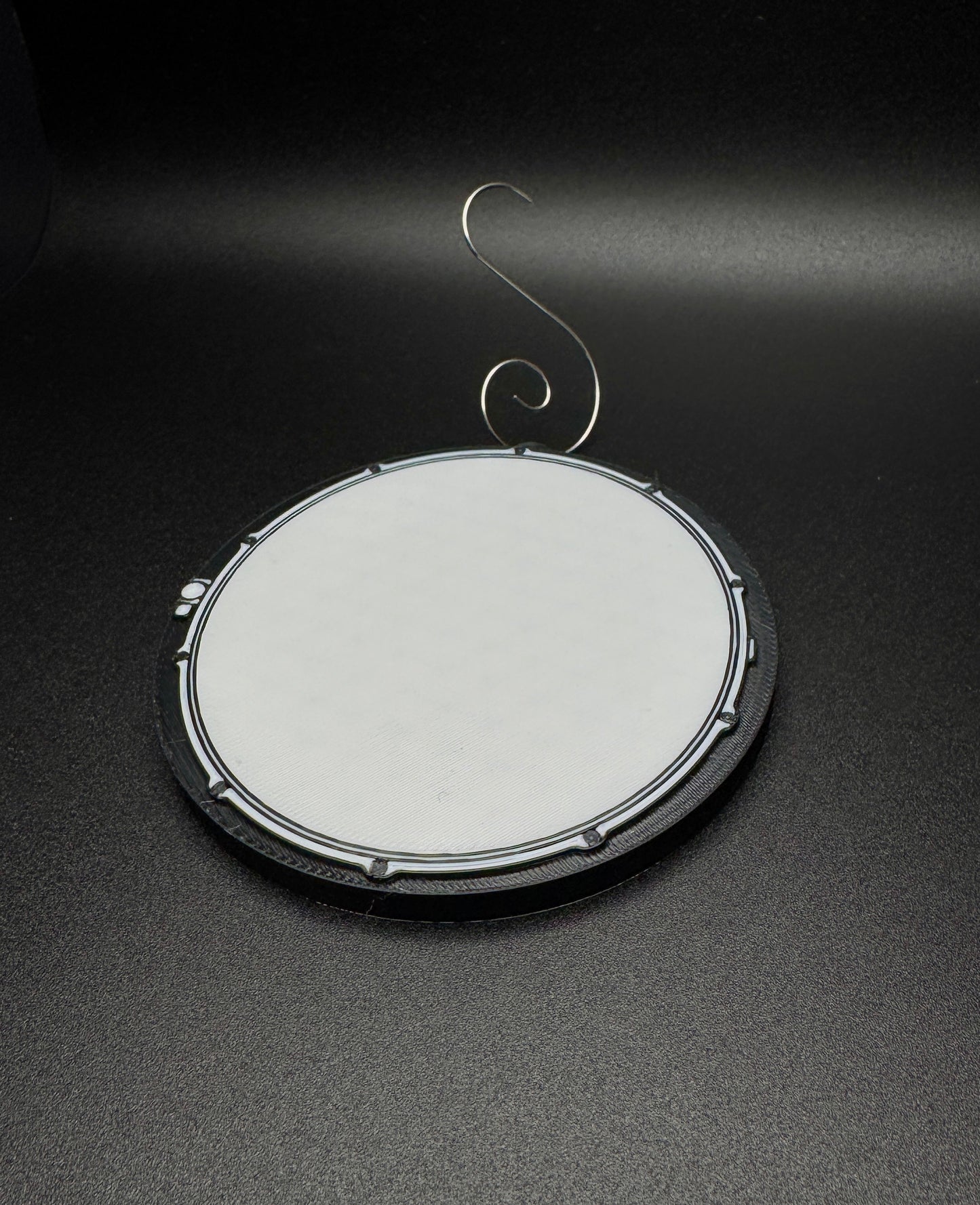 Snare Drum Ornament – 3D Printed Musician Gift, Customizable Holiday Décor