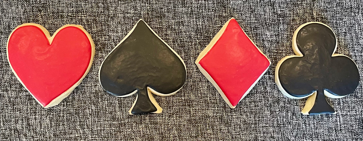 Poker Night Cookie Cutter Set – 5-Piece Card Suit & Poker Chip Cutters (Food-Safe PLA)