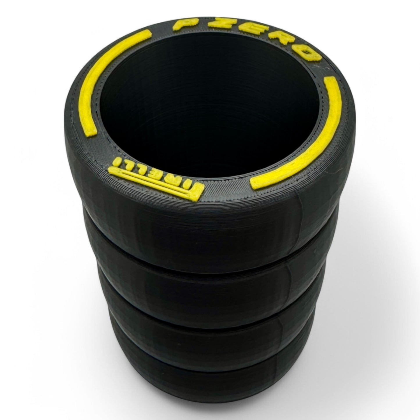 F1 Tyre Stack Can Koozie – 3D Printed Racing Drink Holder for 12 oz & Slim Cans