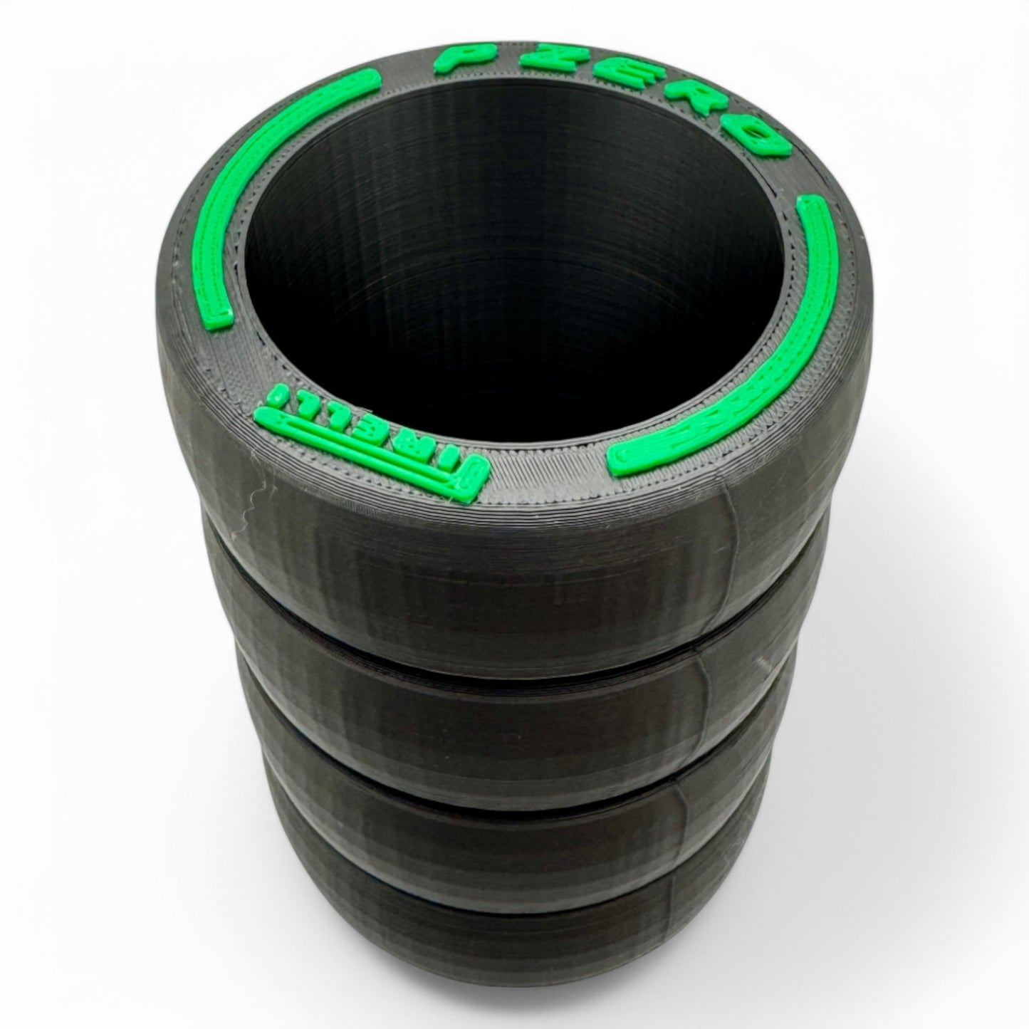 F1 Tyre Stack Can Koozie – 3D Printed Racing Drink Holder for 12 oz & Slim Cans