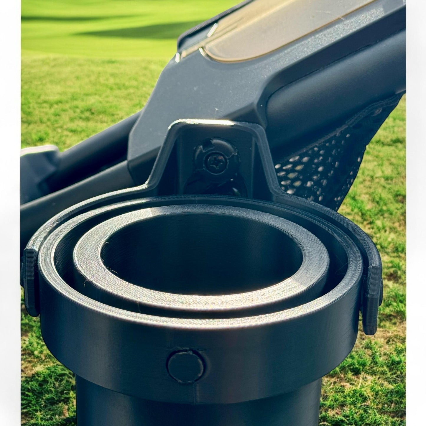 Golf Push Cart Cup Holder Gimbal: Stabilized DrinkLock for CaddyTek/Clicgear