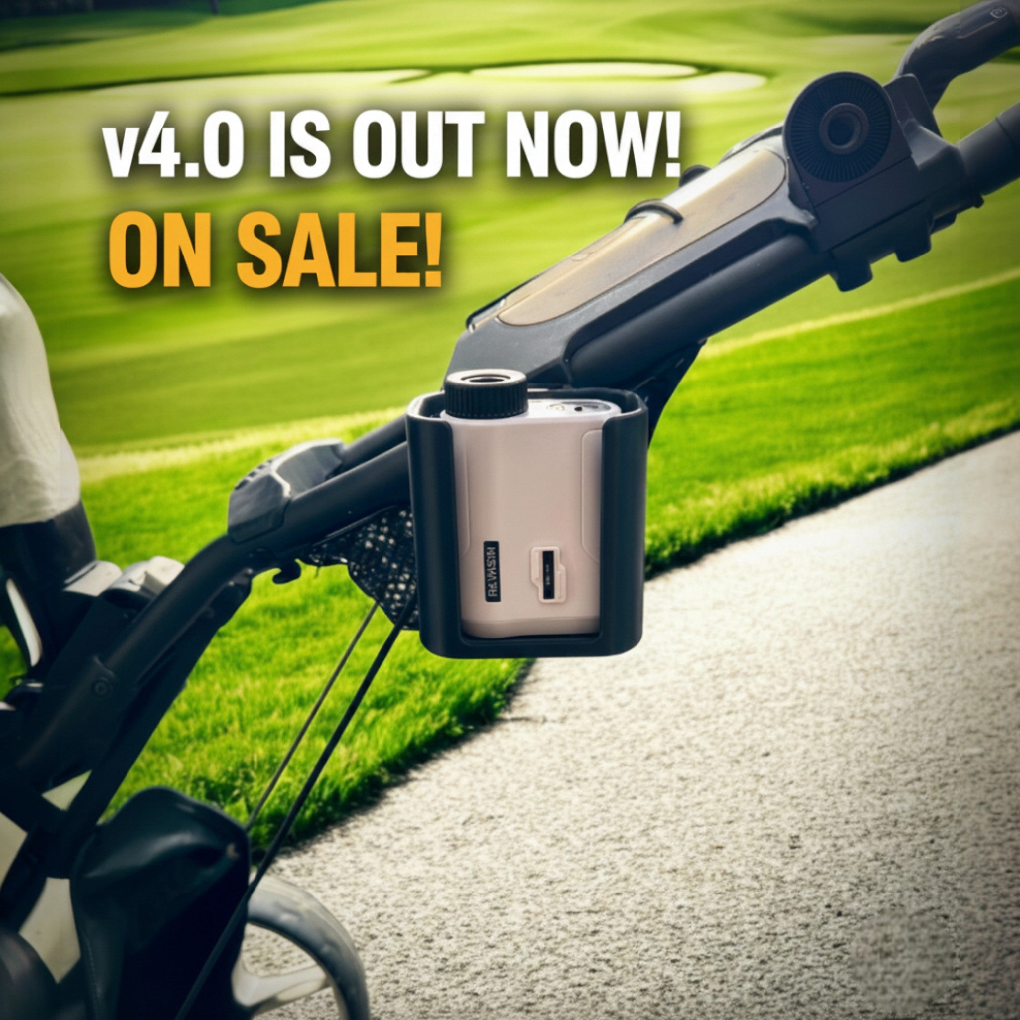RangeLock Golf Rangefinder Mount for Push Carts (v4.0 | Patent-Pending)