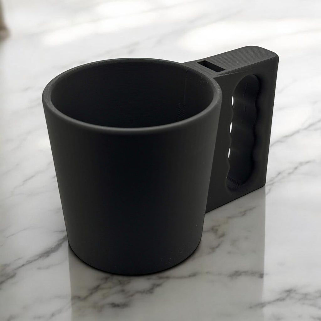Ice Cream Pint Holder with Spoon Slot – 3D Printed Comfort Grip Mug for 16oz Pints