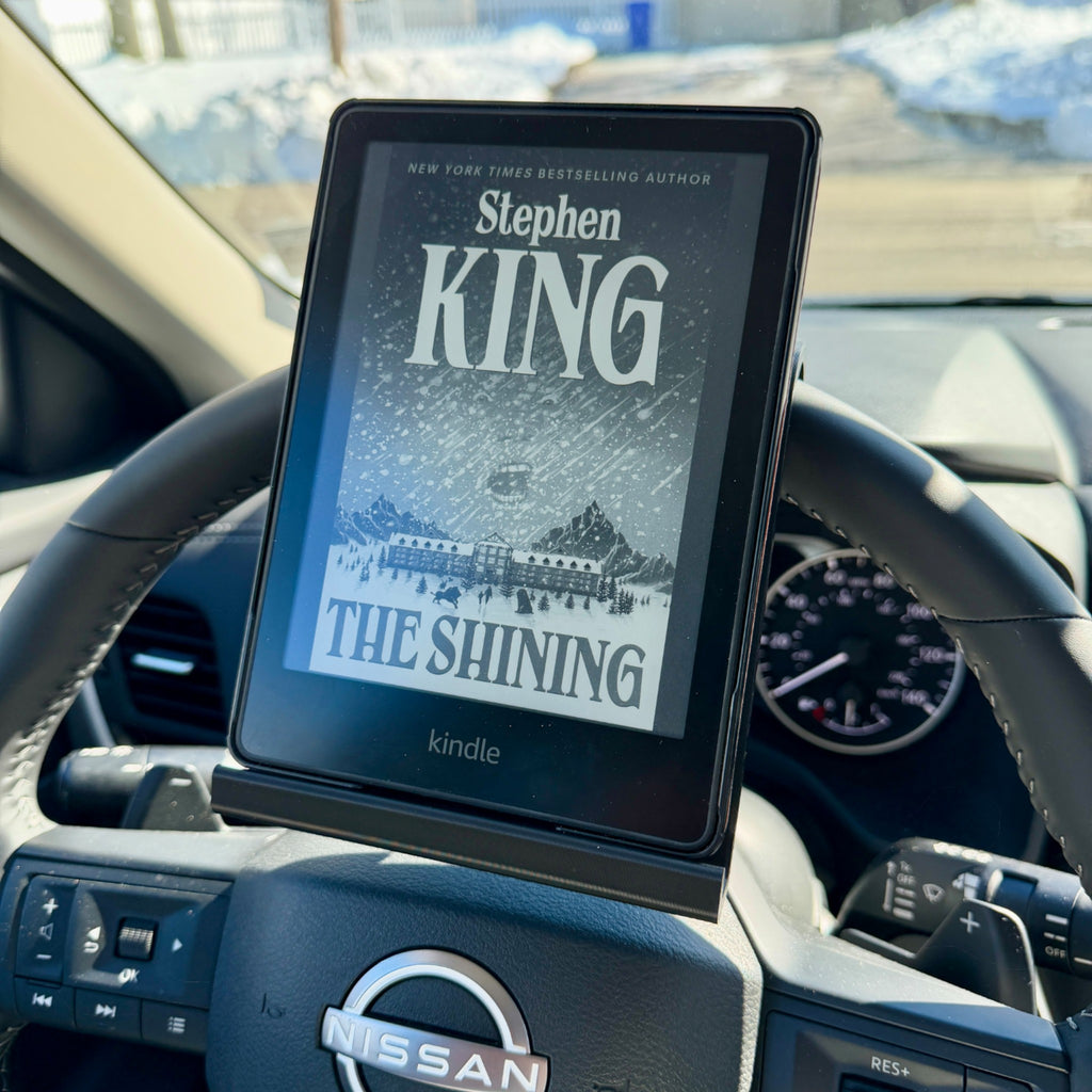 Steering Wheel Tablet & Kindle Holder – Hands-Free Car Mount for Reading, Work & Journaling (Parked Use Only)