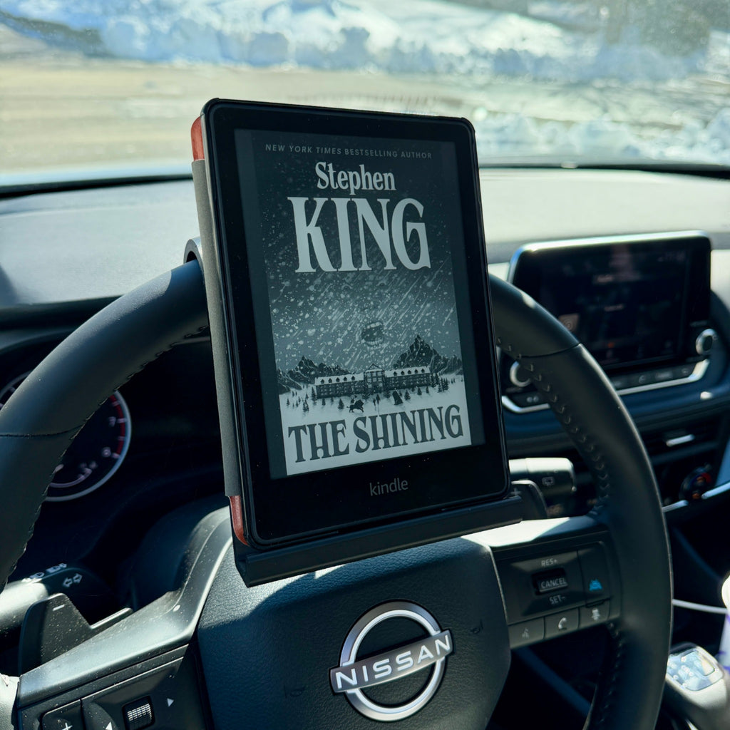 Steering Wheel Tablet & Kindle Holder – Hands-Free Car Mount for Reading, Work & Journaling (Parked Use Only)