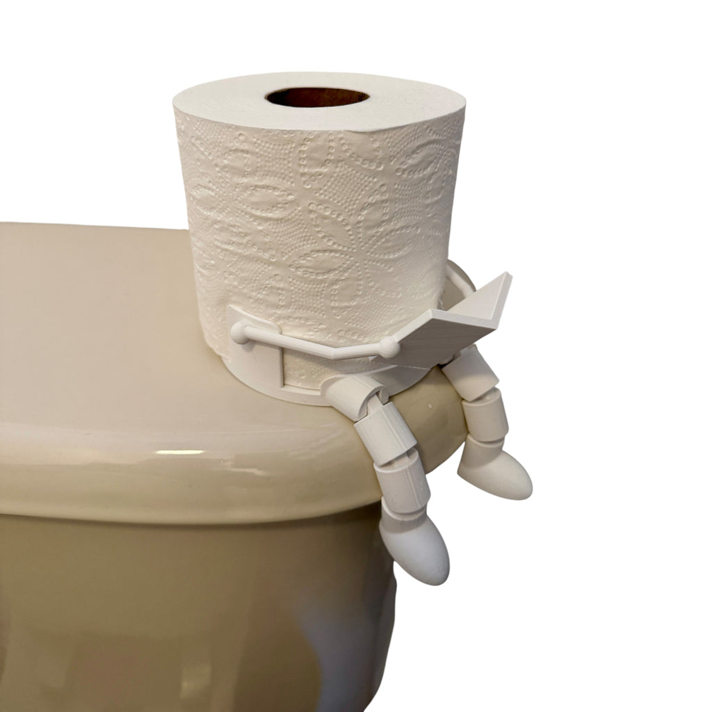 Funny Reading Toilet Paper Holder – 3D Printed Bathroom Decor Gift (Reading Roll Buddy)