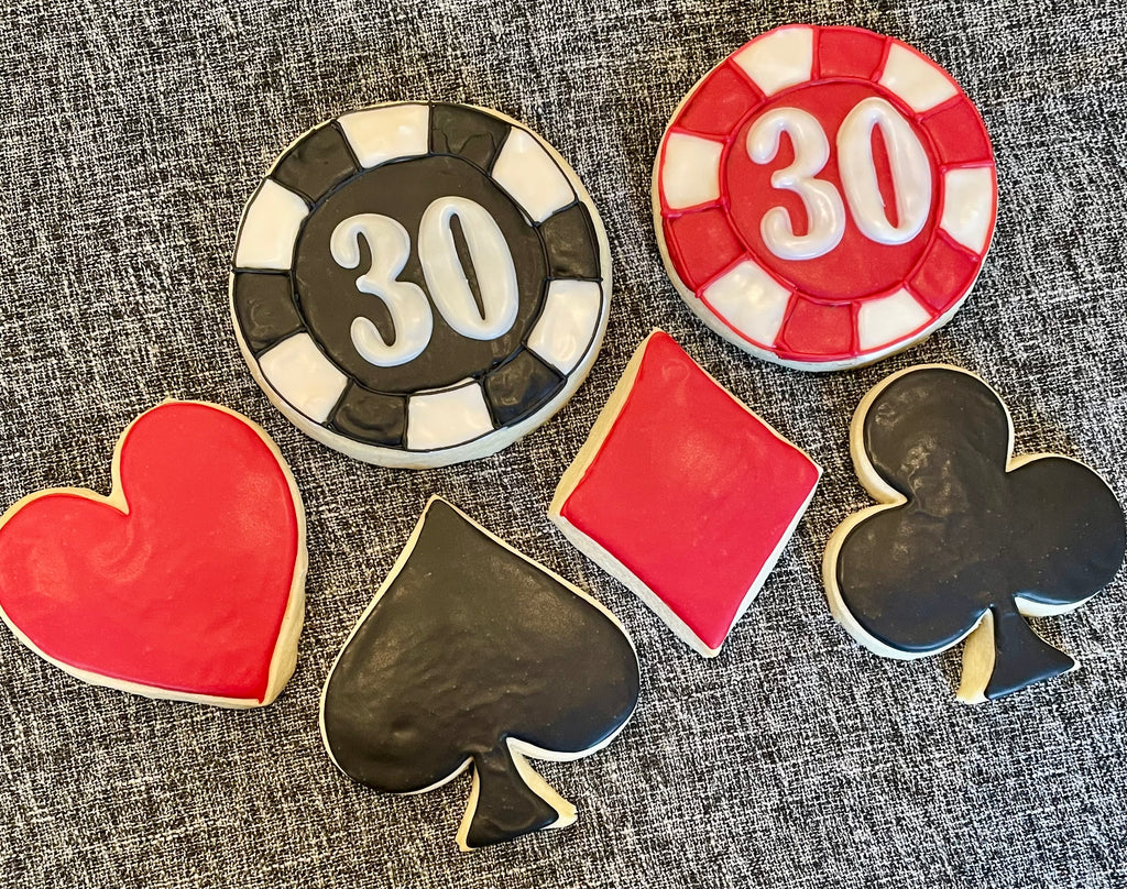 Poker Night Cookie Cutter Set – 5-Piece Card Suit & Poker Chip Cutters (Food-Safe PLA)