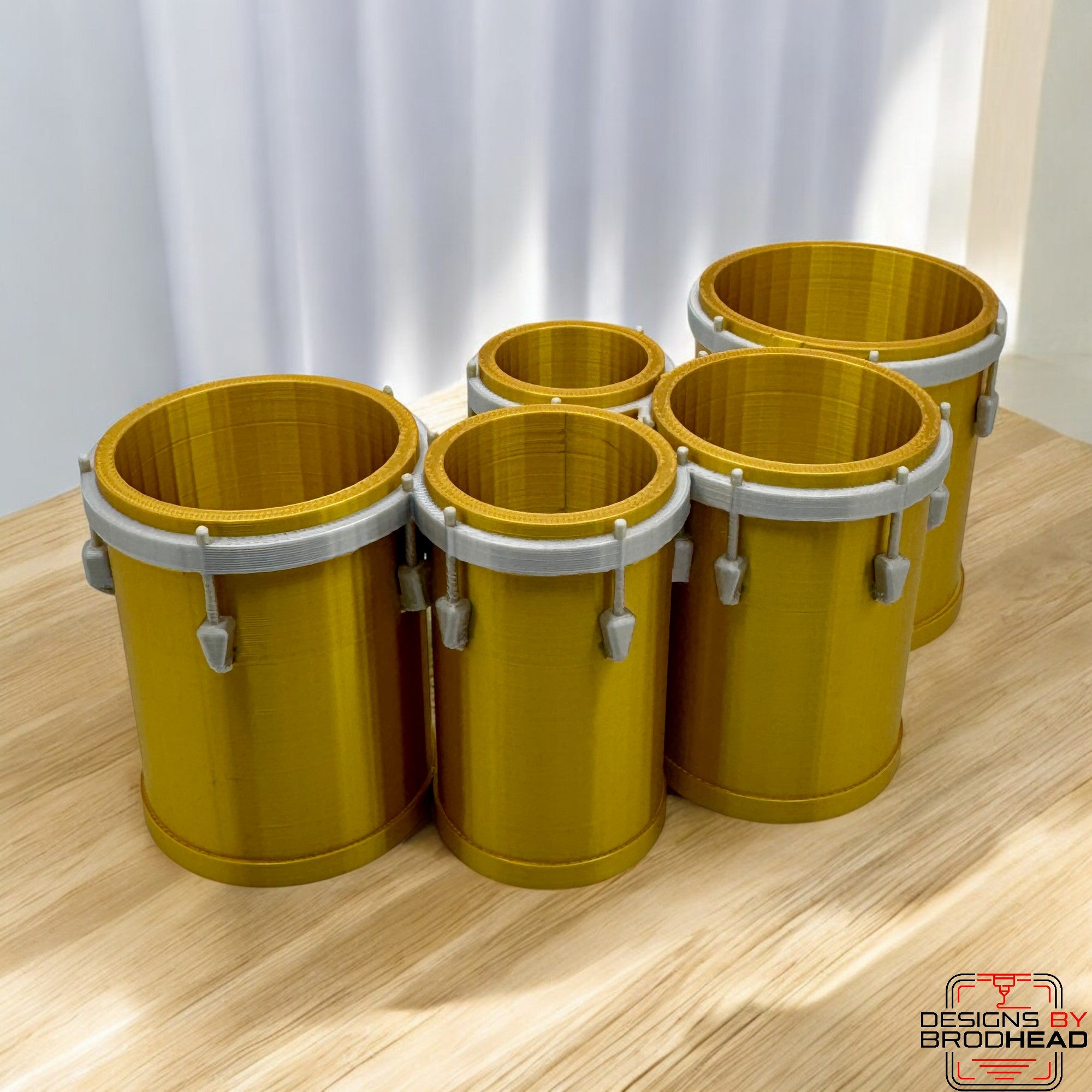 Marching Tenor Drum Desk Organizer – 3D Printed Pencil Holder for Drummers
