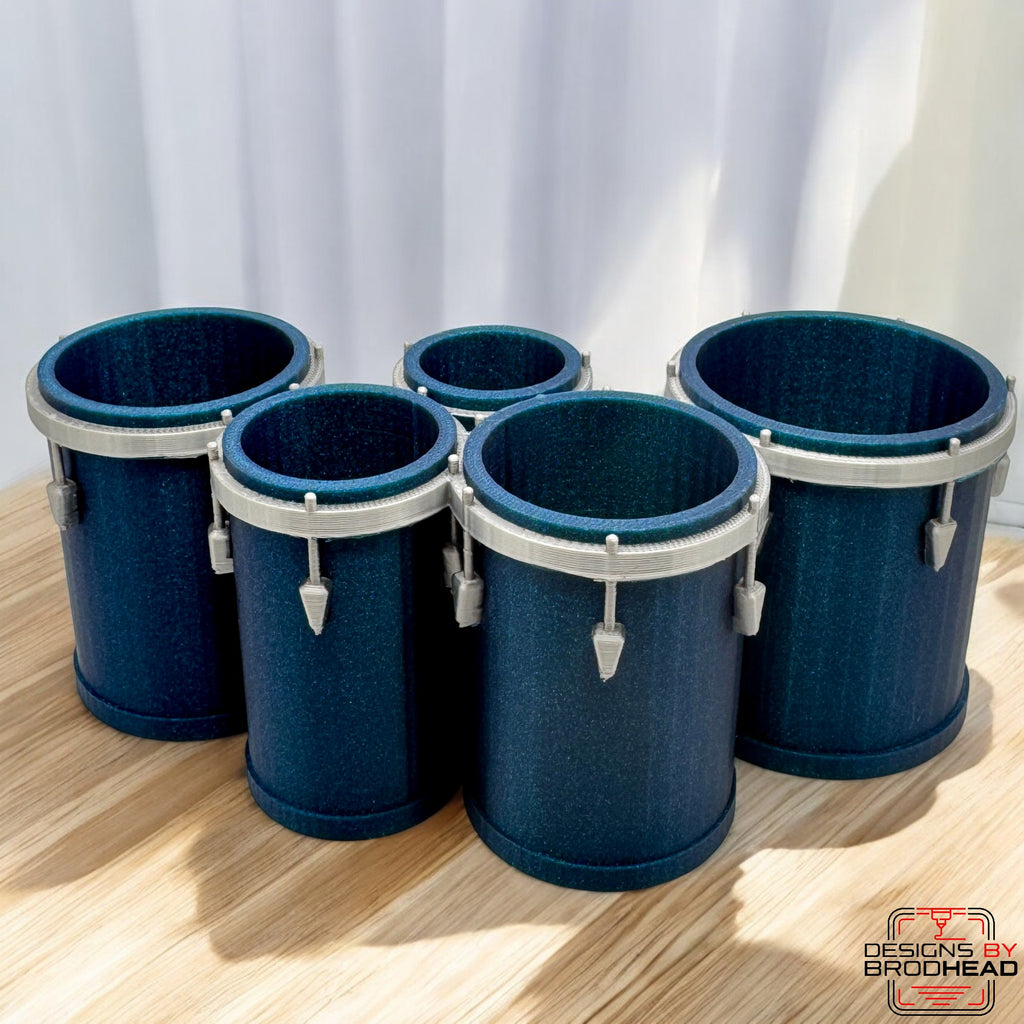 Marching Tenor Drum Desk Organizer – 3D Printed Pencil Holder for Drummers