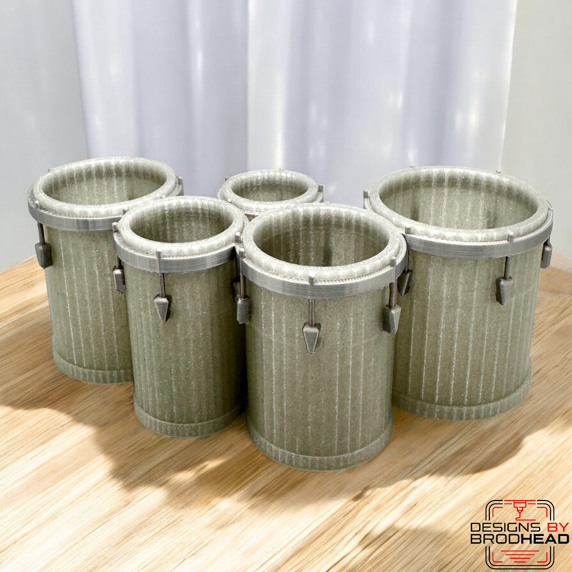 Marching Tenor Drum Desk Organizer – 3D Printed Pencil Holder for Drummers