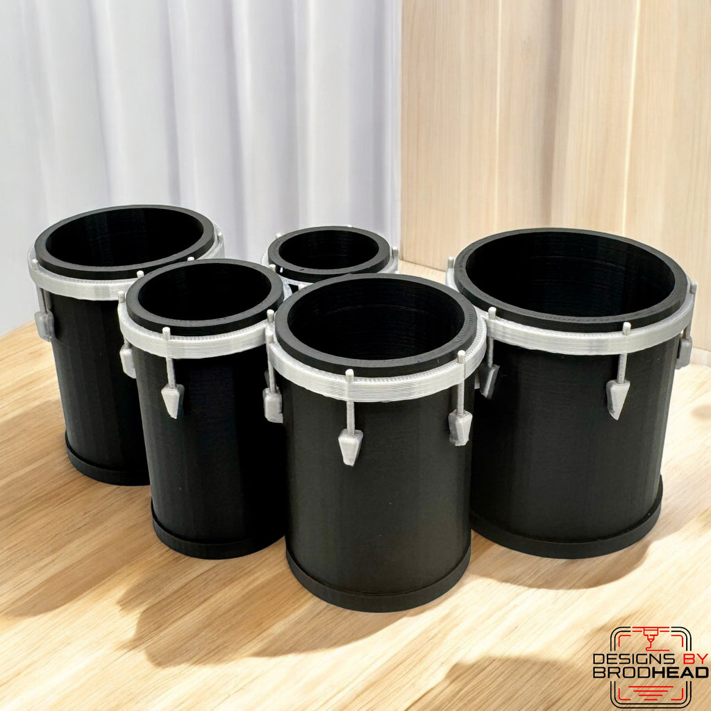 Marching Tenor Drum Desk Organizer – 3D Printed Pencil Holder for Drummers