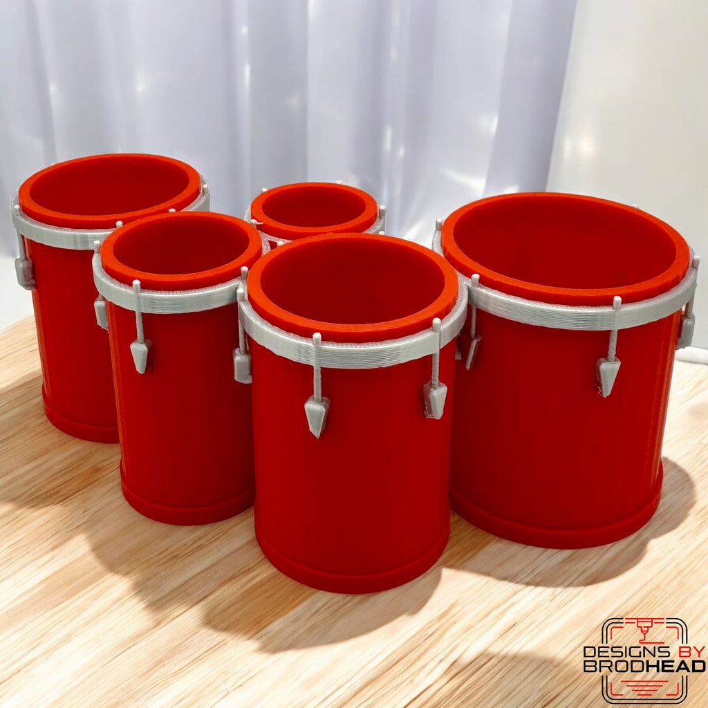 Marching Tenor Drum Desk Organizer – 3D Printed Pencil Holder for Drummers