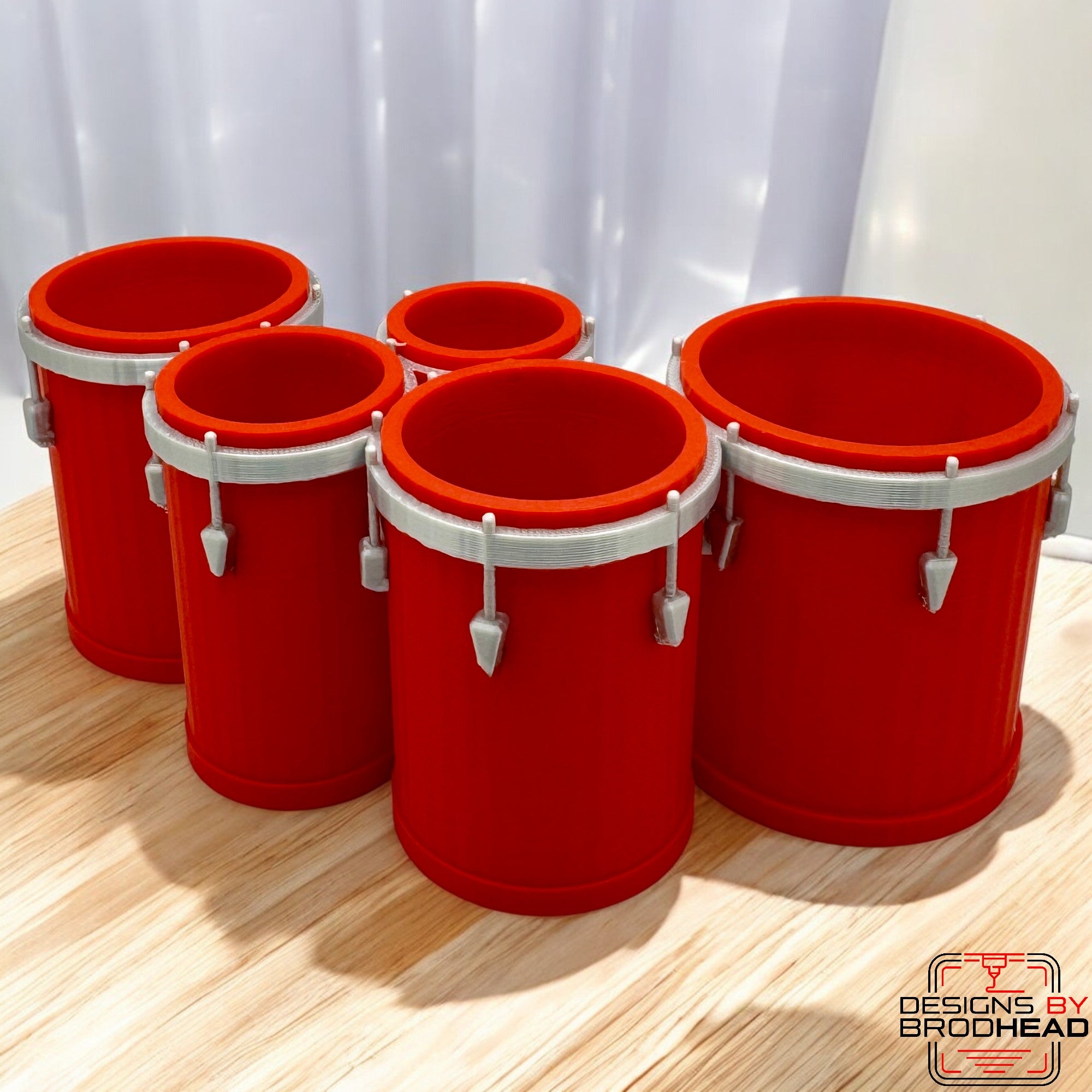Marching Tenor Drum Desk Organizer – 3D Printed Pencil Holder for Drummers
