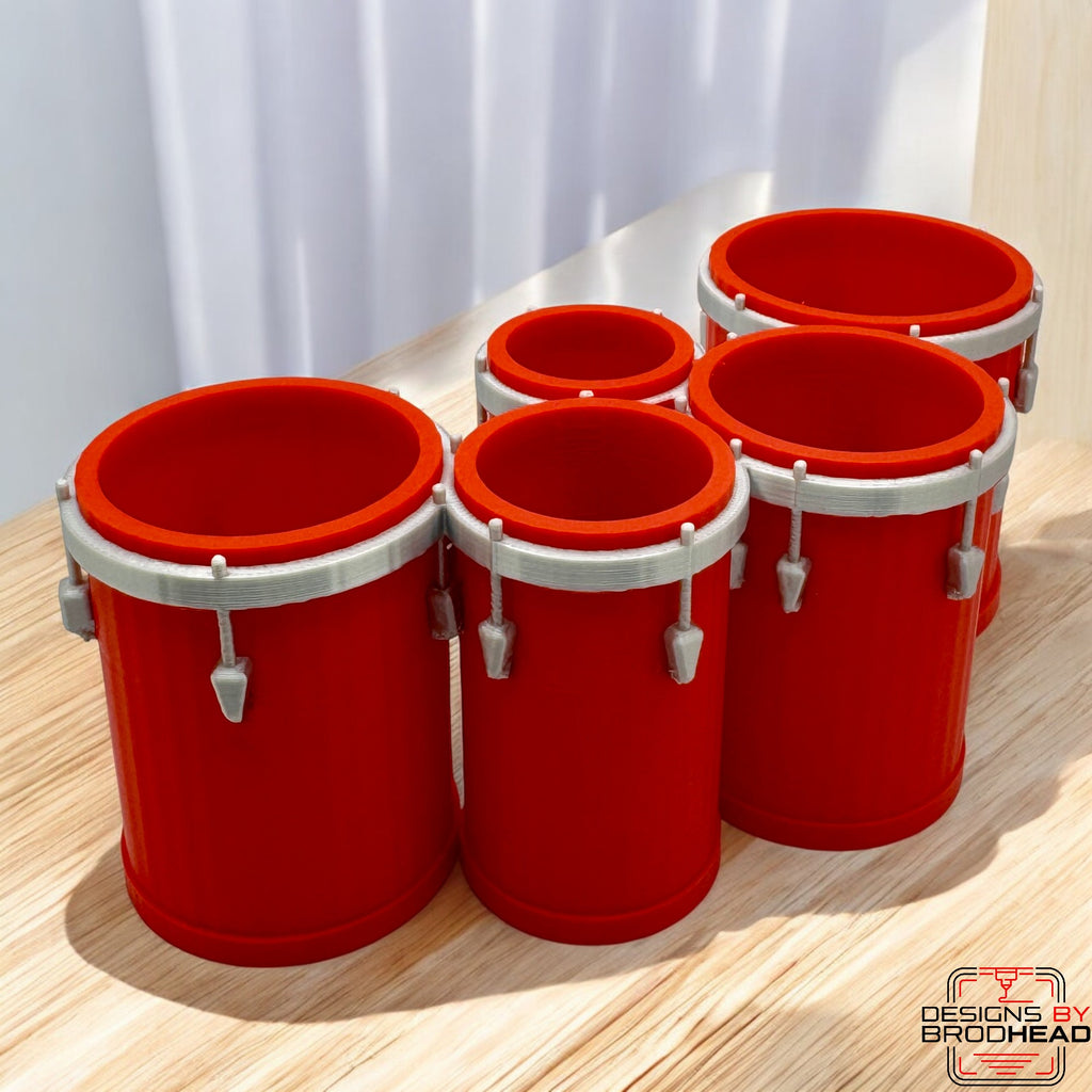 Marching Tenor Drum Desk Organizer – 3D Printed Pencil Holder for Drummers