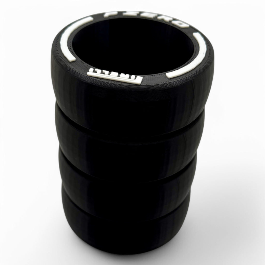 F1 Tyre Stack Can Holder – 3D Printed Racing Drink Holder for 12 oz & Slim Cans