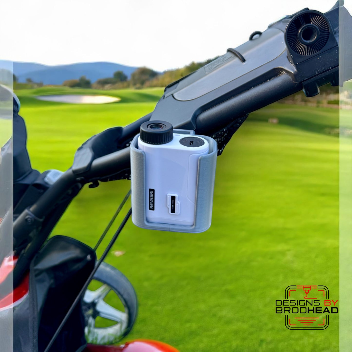 RangeLock NEW V2 Rangefinder Mount – Golf Push Cart Rangefinder Holder (Fits CaddyTek & More) ***PATENT-PENDING***