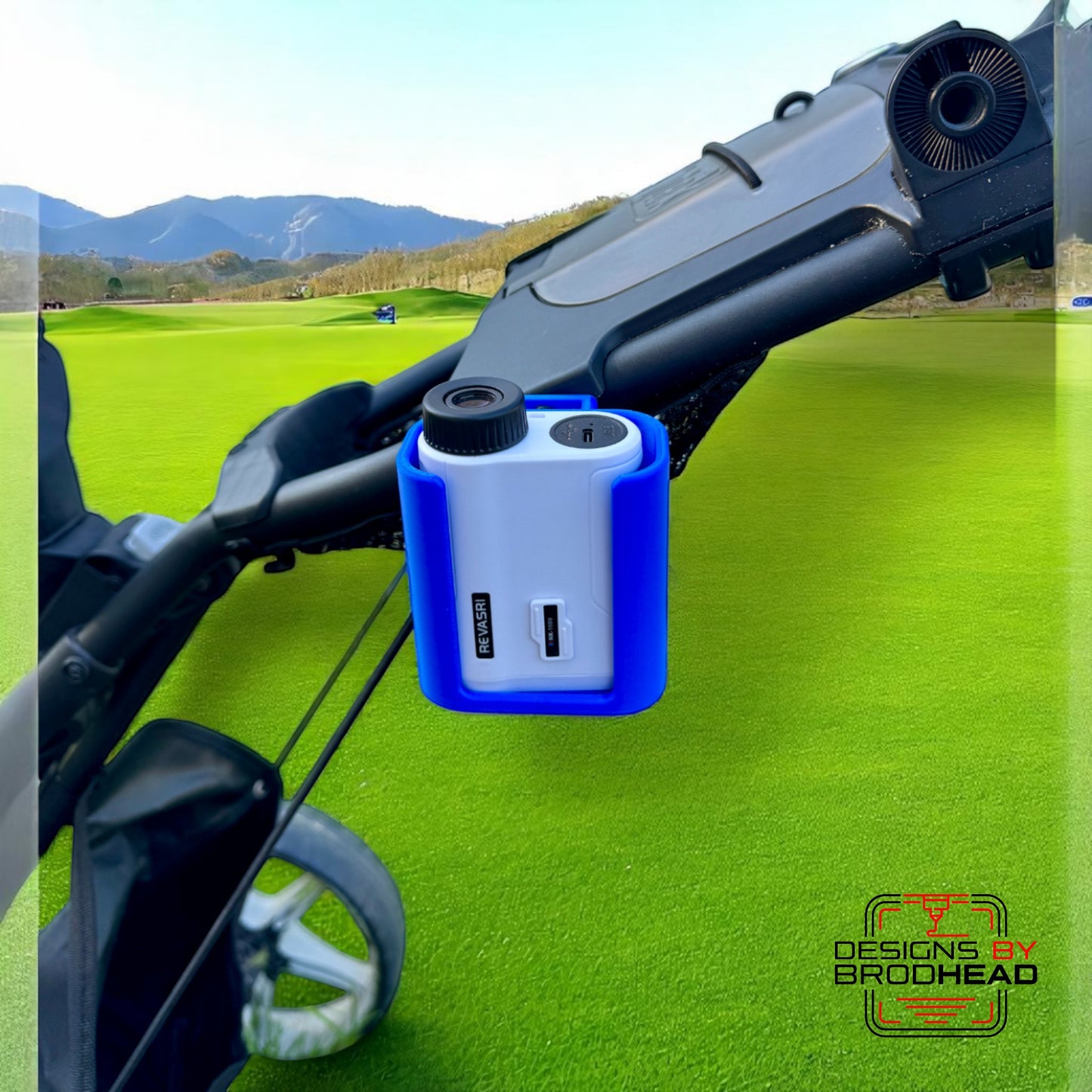 RangeLock NEW V2 Rangefinder Mount – Golf Push Cart Rangefinder Holder (Fits CaddyTek & More) ***PATENT-PENDING***