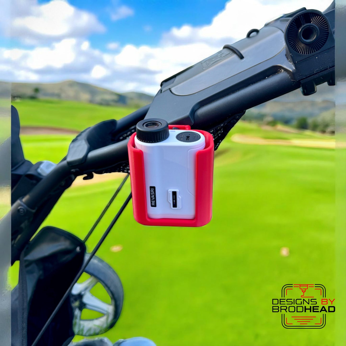 RangeLock NEW V2 Rangefinder Mount – Golf Push Cart Rangefinder Holder (Fits CaddyTek & More) ***PATENT-PENDING***