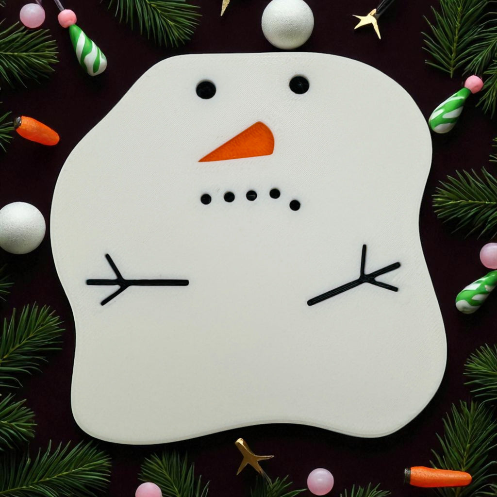 Melted Snowman Coaster Set – Christmas Decoration & Winter Home Décor (Set of 4)