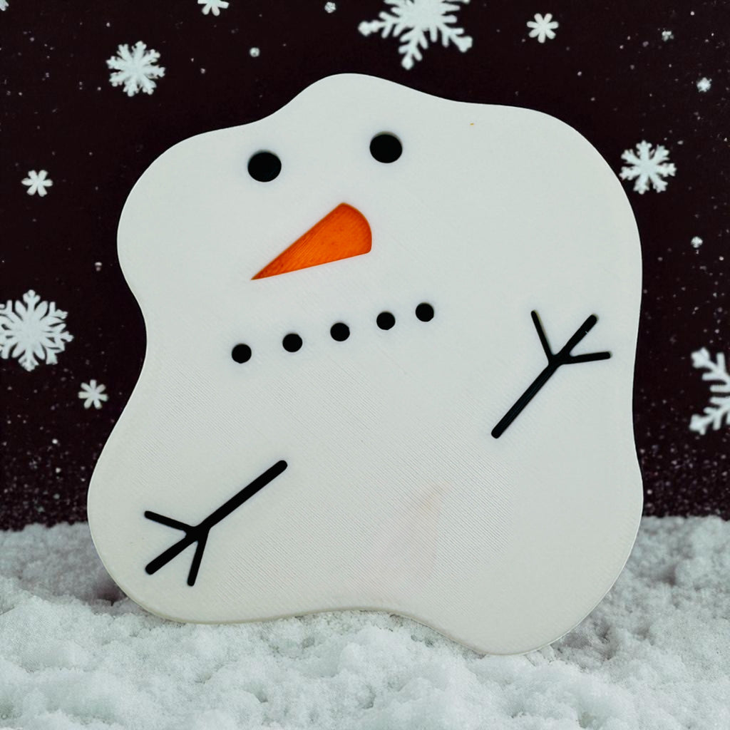 Melted Snowman Coaster Set – Christmas Decoration & Winter Home Décor (Set of 4)