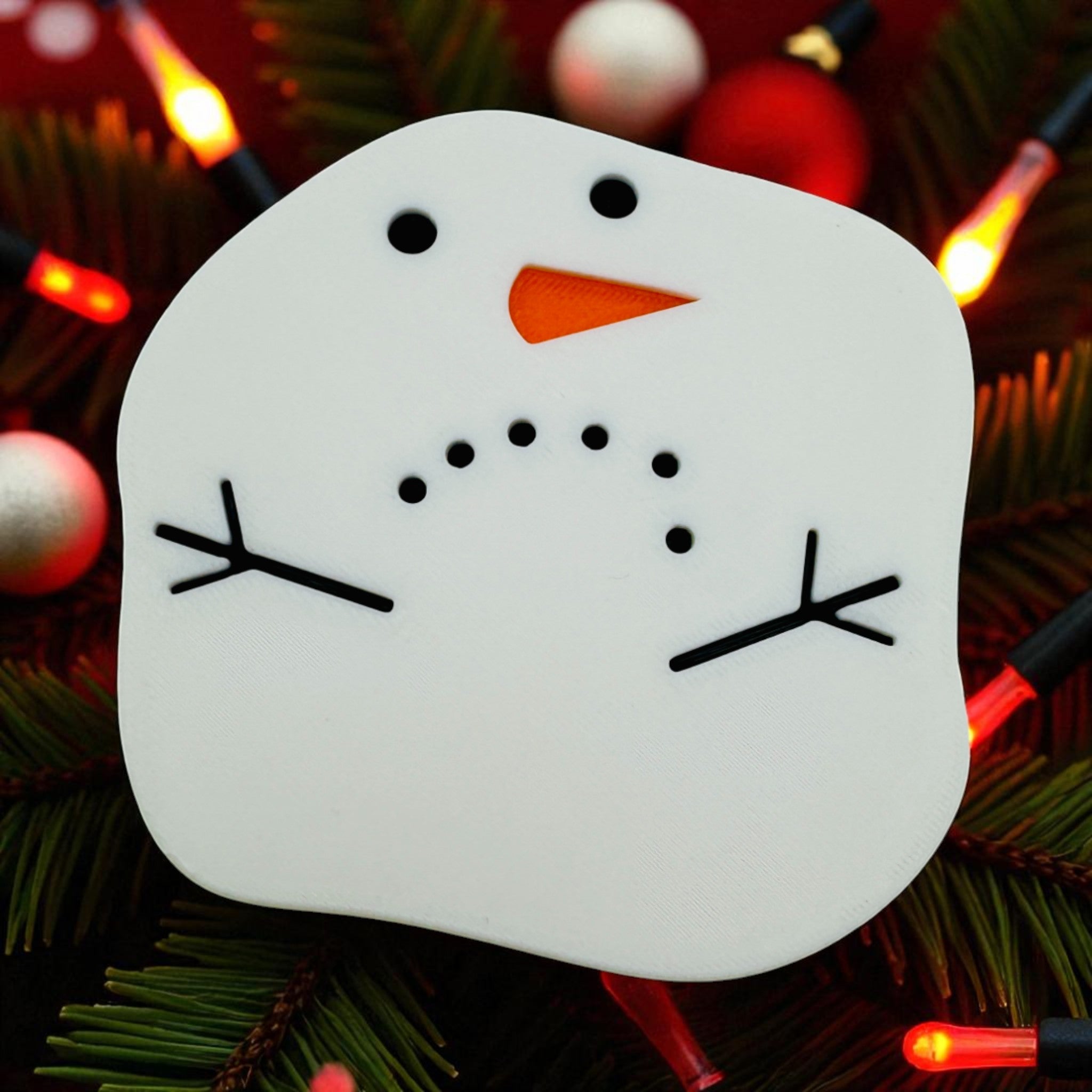 Melted Snowman Coaster Set – Christmas Decoration & Winter Home Décor (Set of 4)