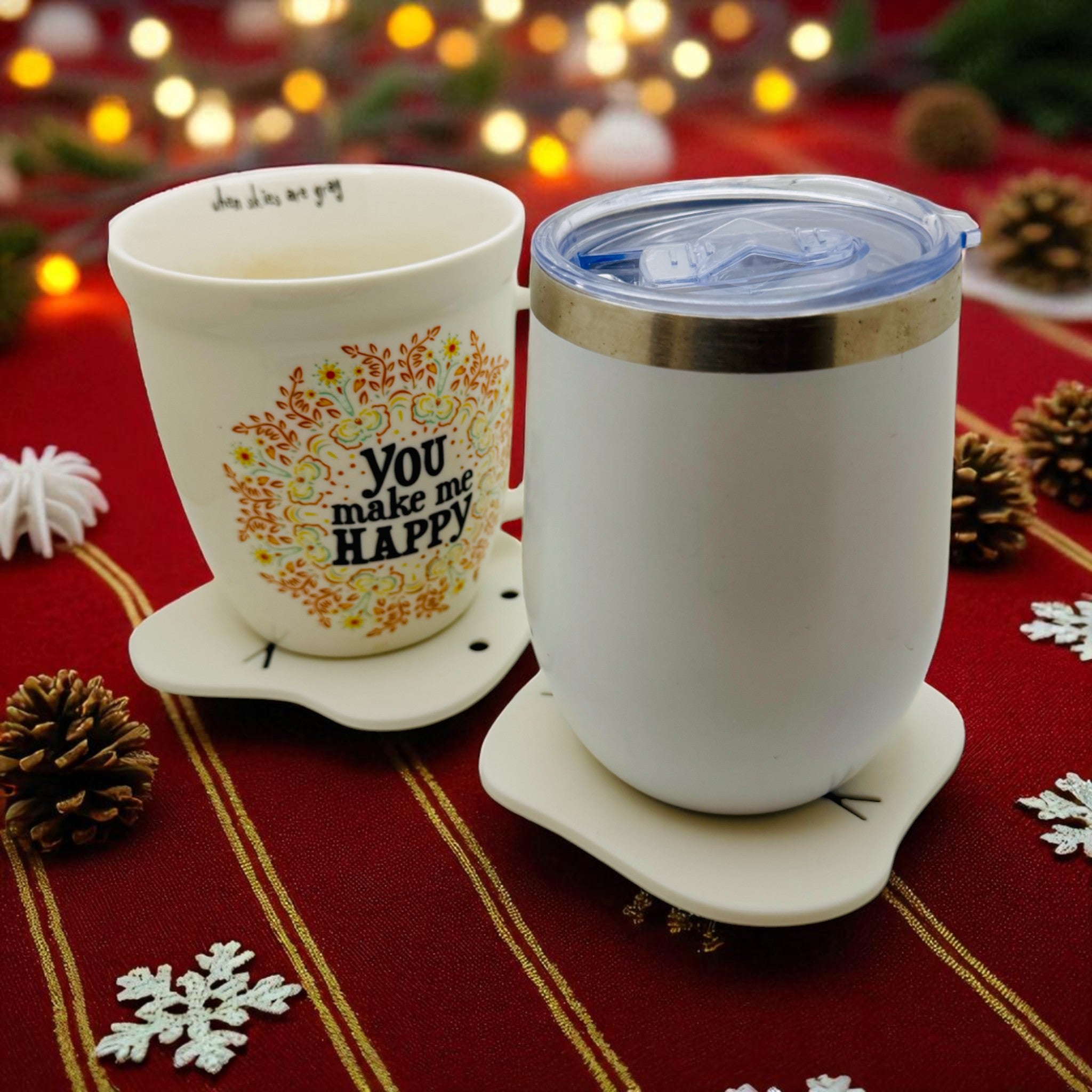 Melted Snowman Coaster Set – Christmas Decoration & Winter Home Décor (Set of 4)