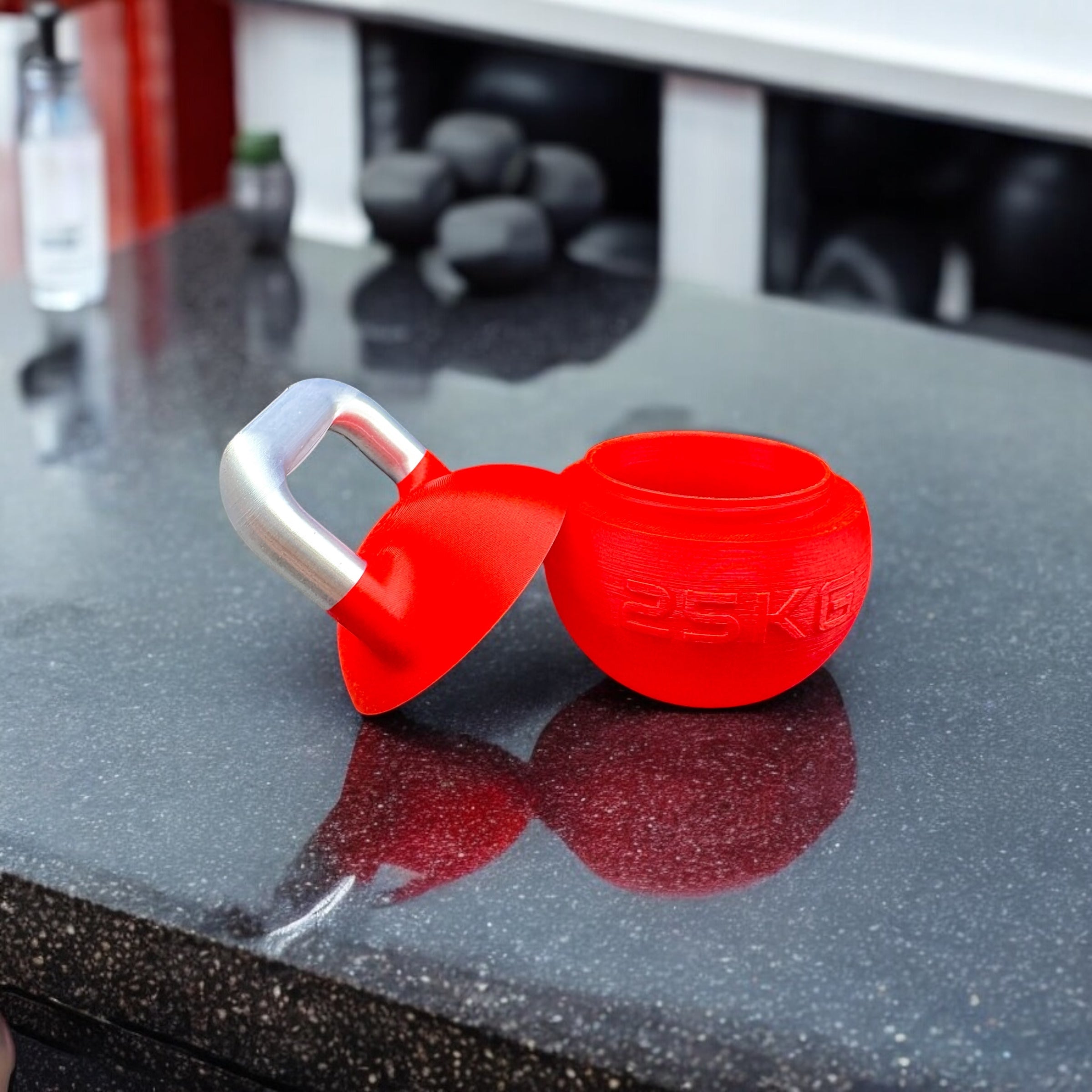 Kettlebell Protein & Supplement Holder – Portable Gym Storage in 20+ Custom Colors