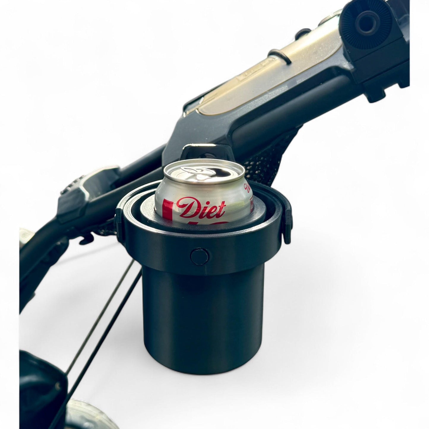 Golf Push Cart Cup Holder Gimbal: Stabilized DrinkLock for CaddyTek/Clicgear