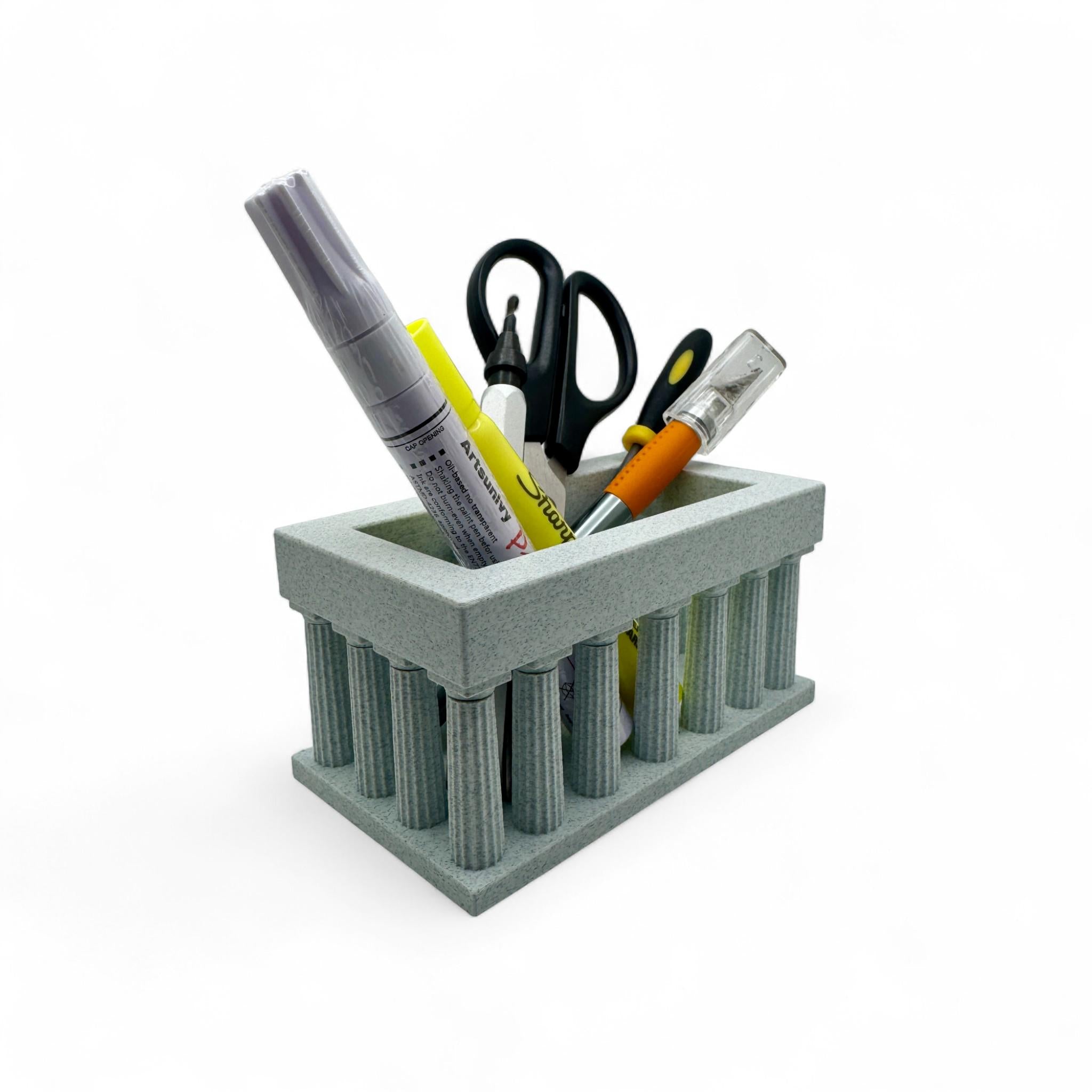 Classical Column Desk Organizer | Pen and Pencil Holder - Greek & Roman Inspired Office Décor