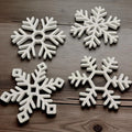 Snowflake Coasters Set: Matte, Hosting Accessories, Winter Holiday Table Decor