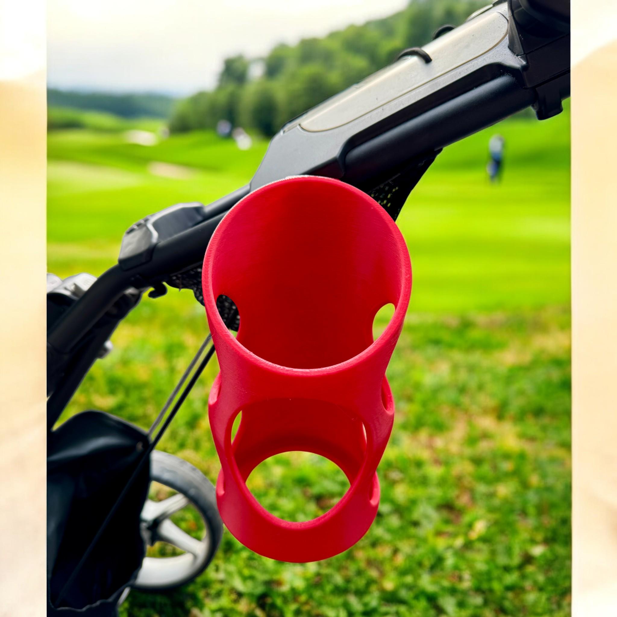 Golf Push Cart Bottle Holder: Universal Fit for Yeti, Owala, Hydro Flask