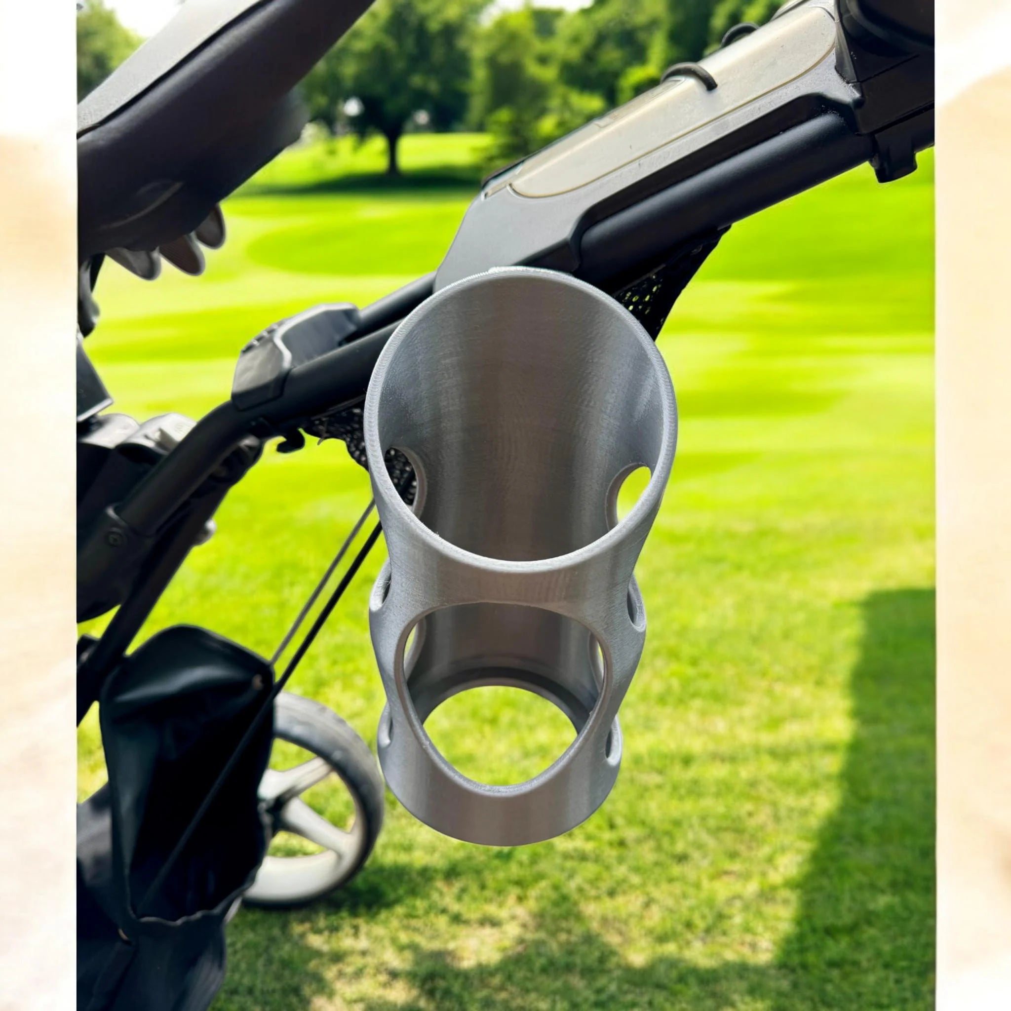 Golf Push Cart Bottle Holder: Universal Fit for Yeti, Owala, Hydro Flask