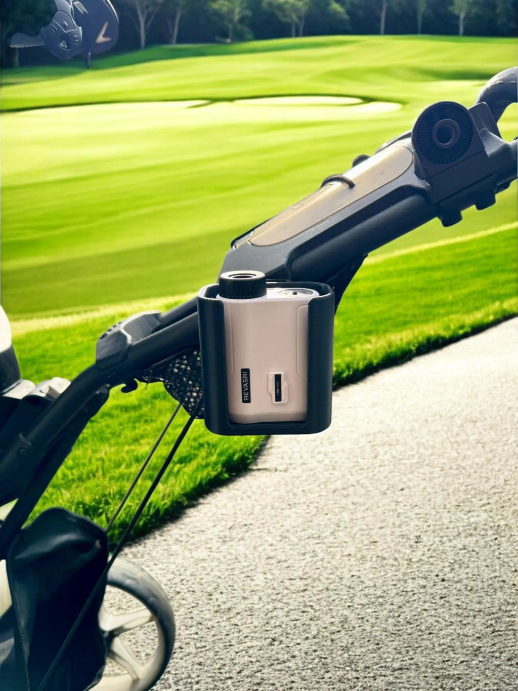 RangeLock Golf Rangefinder Mount for Push Carts (v4.0 | Patent-Pending)
