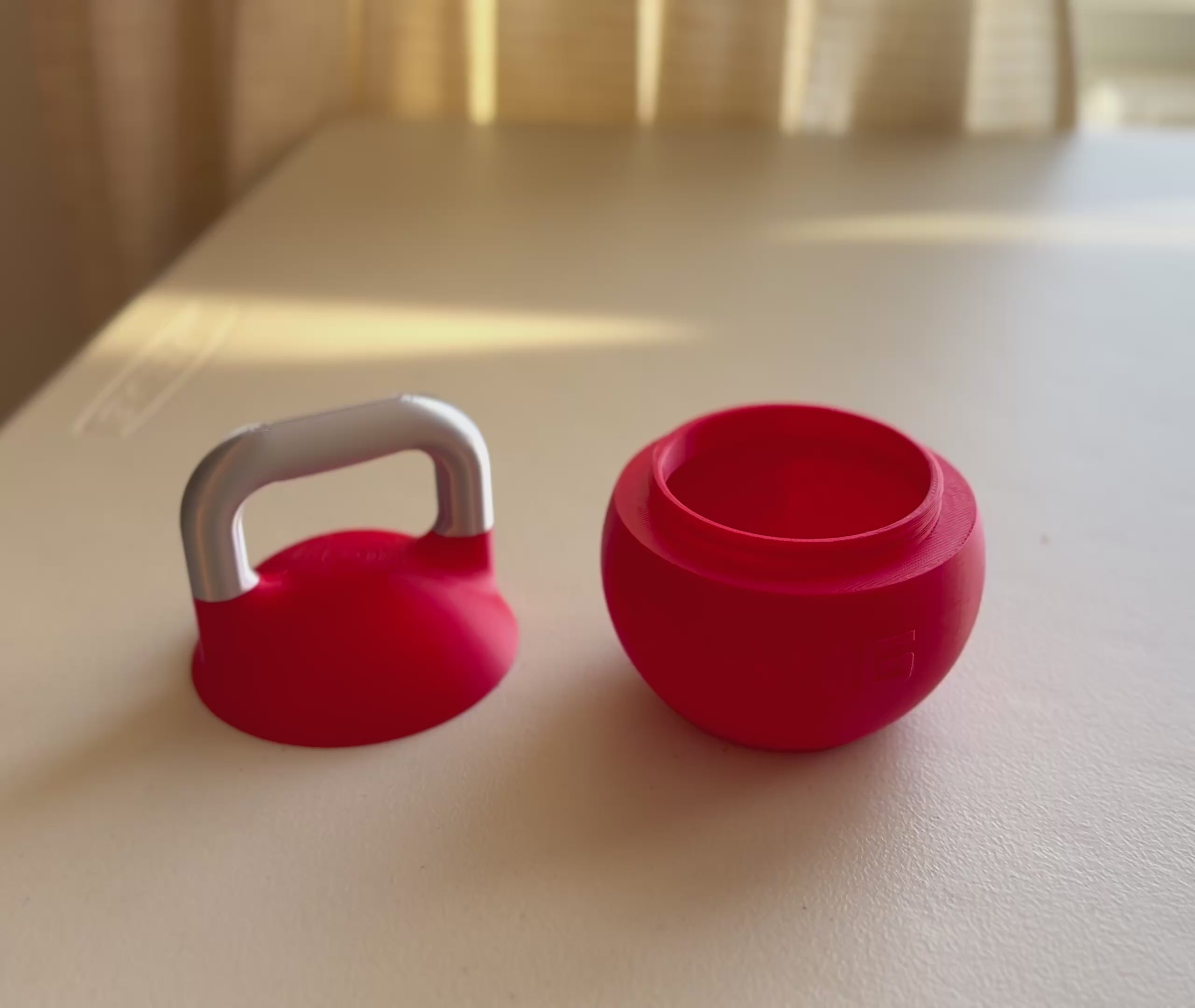 Kettlebell Protein & Supplement Holder – Portable Gym Storage in 20+ Custom Colors